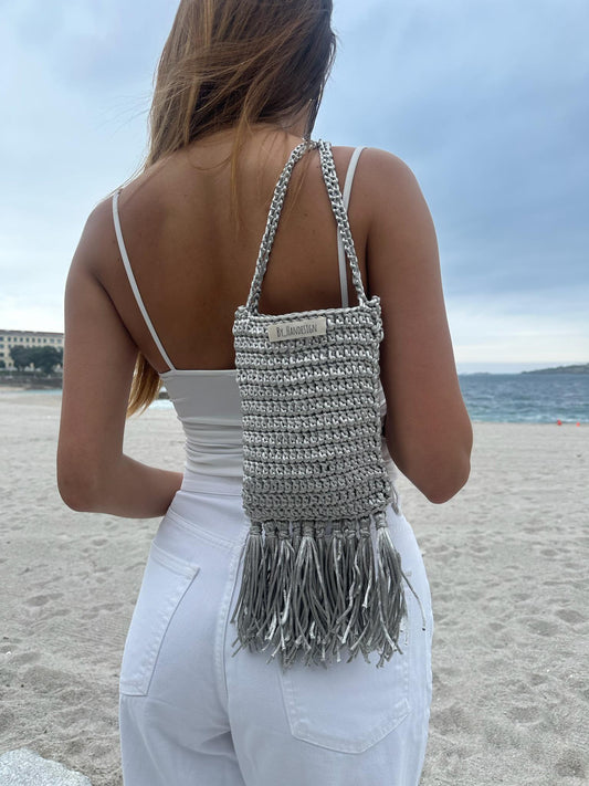 BOLSO FLECOS PLATA - By_Handesign